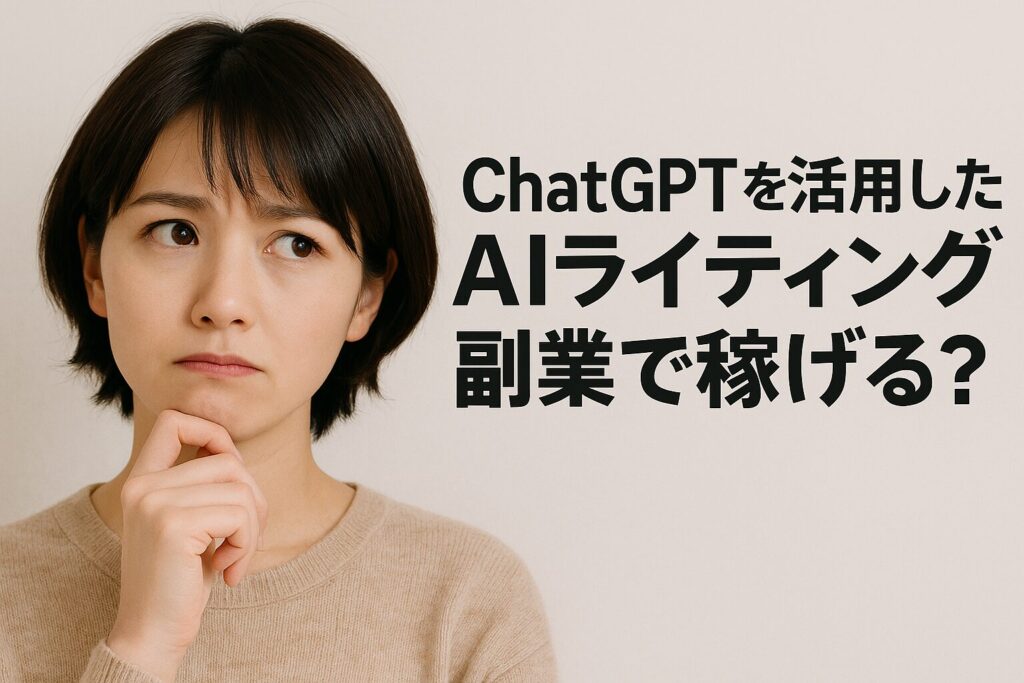 ChatGPTでAIライティング副業は稼げる