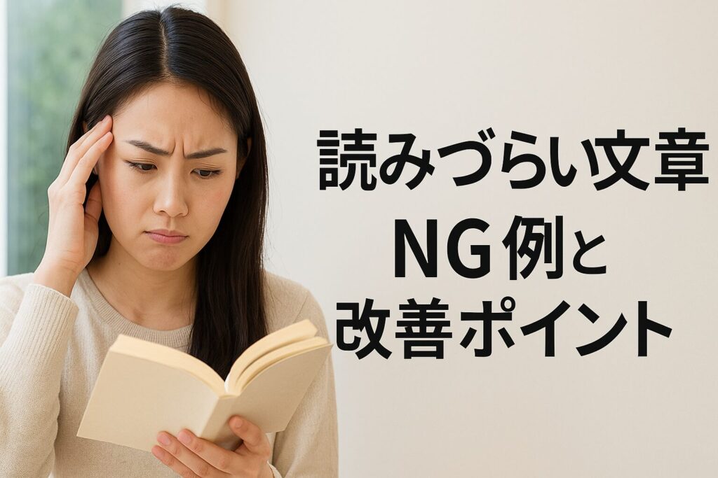 よくある“読みづらい文章”のNG例と改善ポイント