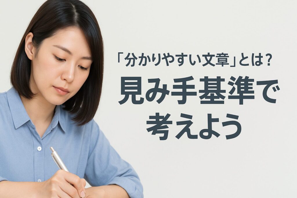 「分かりやすい文章」とは？読み手基準で考えよう