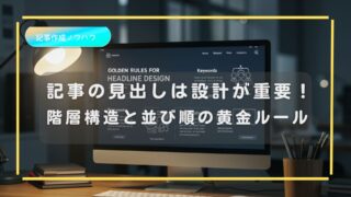 もう迷わない見出し設計術！階層構造と並び順の黄金ルール