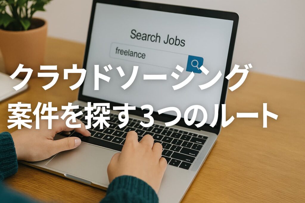 クラウドソーシング案件を探す3つのルート