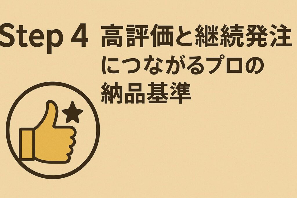Step 4: 高評価と継続発注につながるプロの納品基準