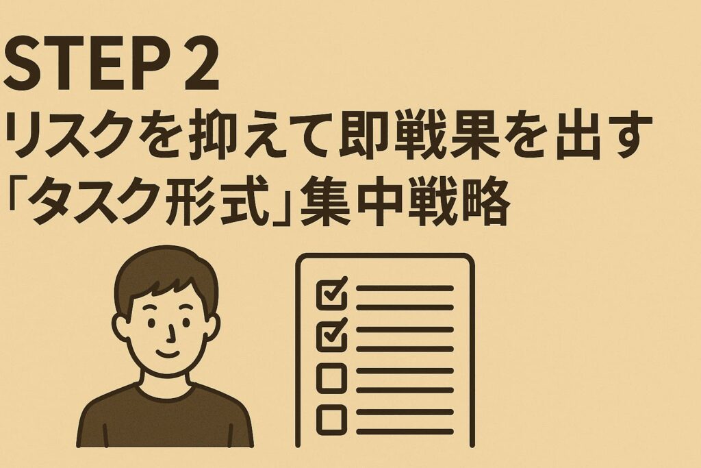 Step 2: リスクを抑えて即戦果を出す「タスク形式」集中戦略