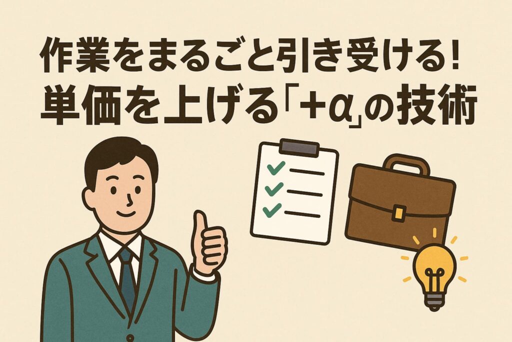 作業をまるごと引き受ける！単価を上げる「＋α」の技術