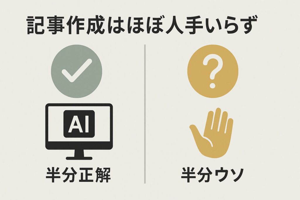 生成AIで「記事作成はほぼ人手いらず」は半分正解で半分ウソ