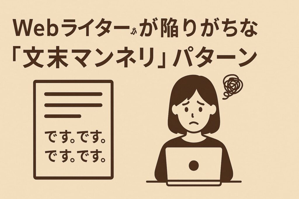 Webライターが陥りがちな「文末マンネリ」パターン