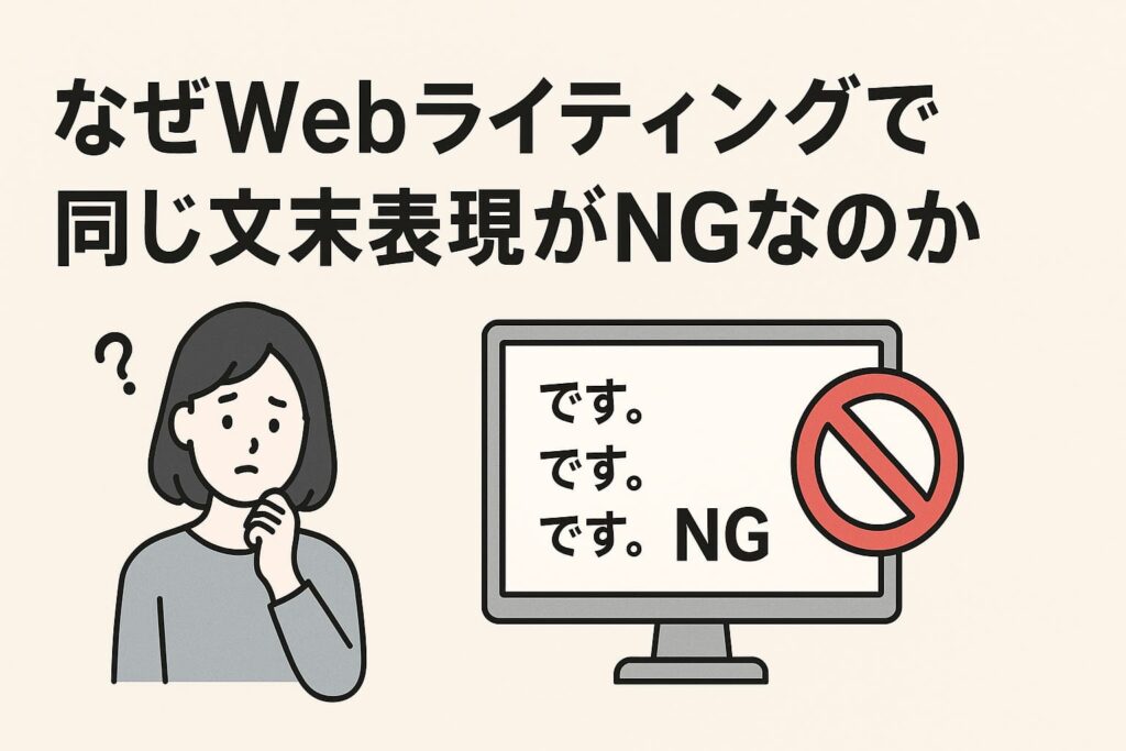 なぜWebライティングで同じ文末表現がNGなのか