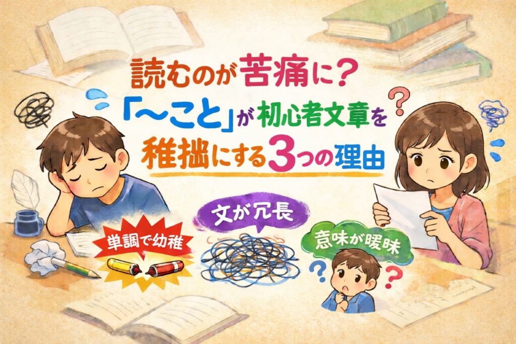 読むのが苦痛に？「～こと」が初心者文章を稚拙にする3つの理由