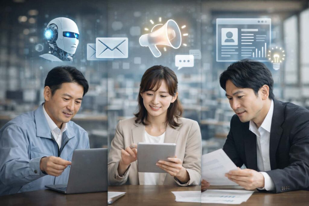 中小企業で生成AIを活かしやすい業務例