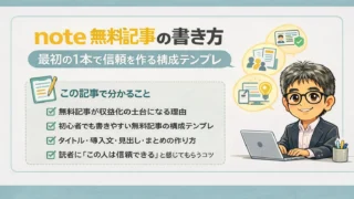 note無料記事の書き方｜最初の1本で信頼を作る構成テンプレ