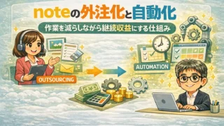 noteの外注化と自動化！作業を減らしながら継続収益にする仕組み