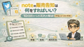 noteの販売告知は何をすればいい？10日前からの流れを解説【やることリスト付き】